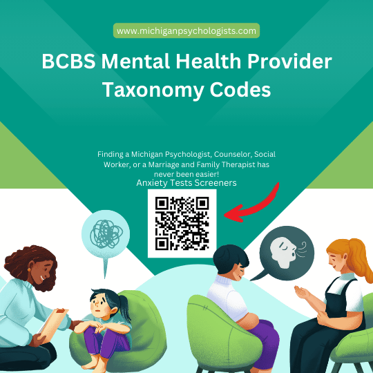 BCBS Mental Health Provider Taxonomy Codes